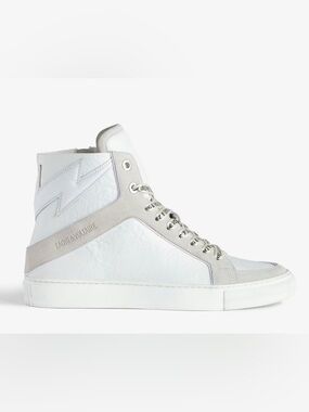 Zadig & Voltaire High Flash High-Top Crinkled Sneakers Size 39